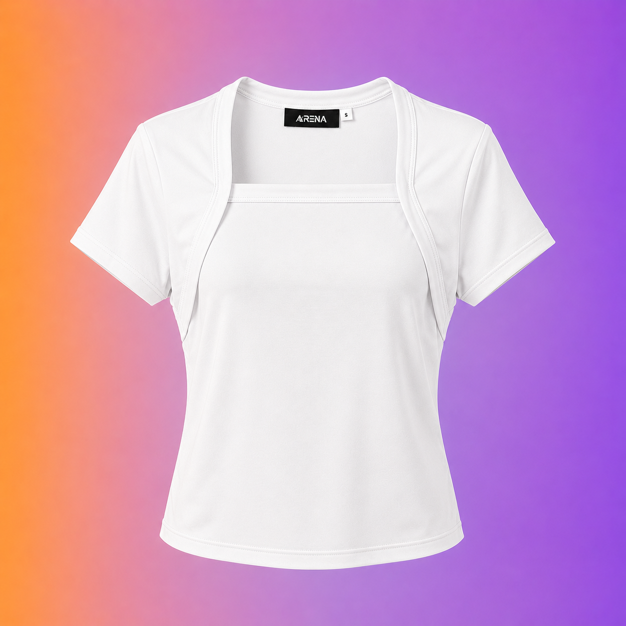 Woman Top square neck short sleeve