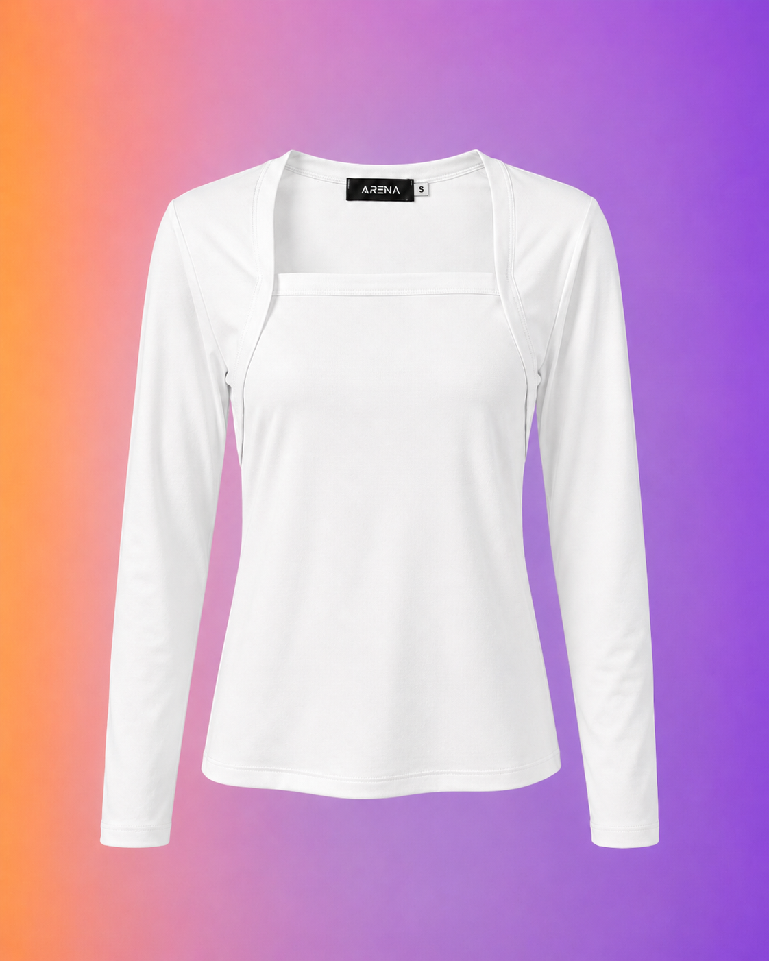 Woman Top square neck long sleeve