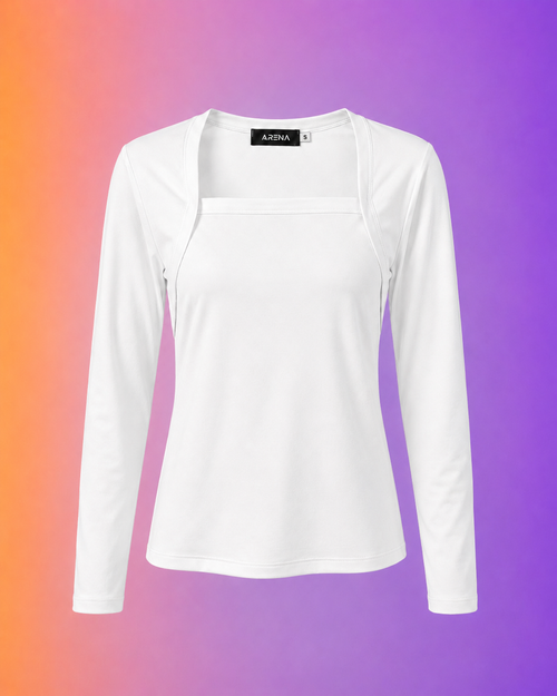 Woman Top square neck long sleeve