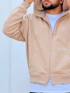 Creamy Beige Boxy Zipper