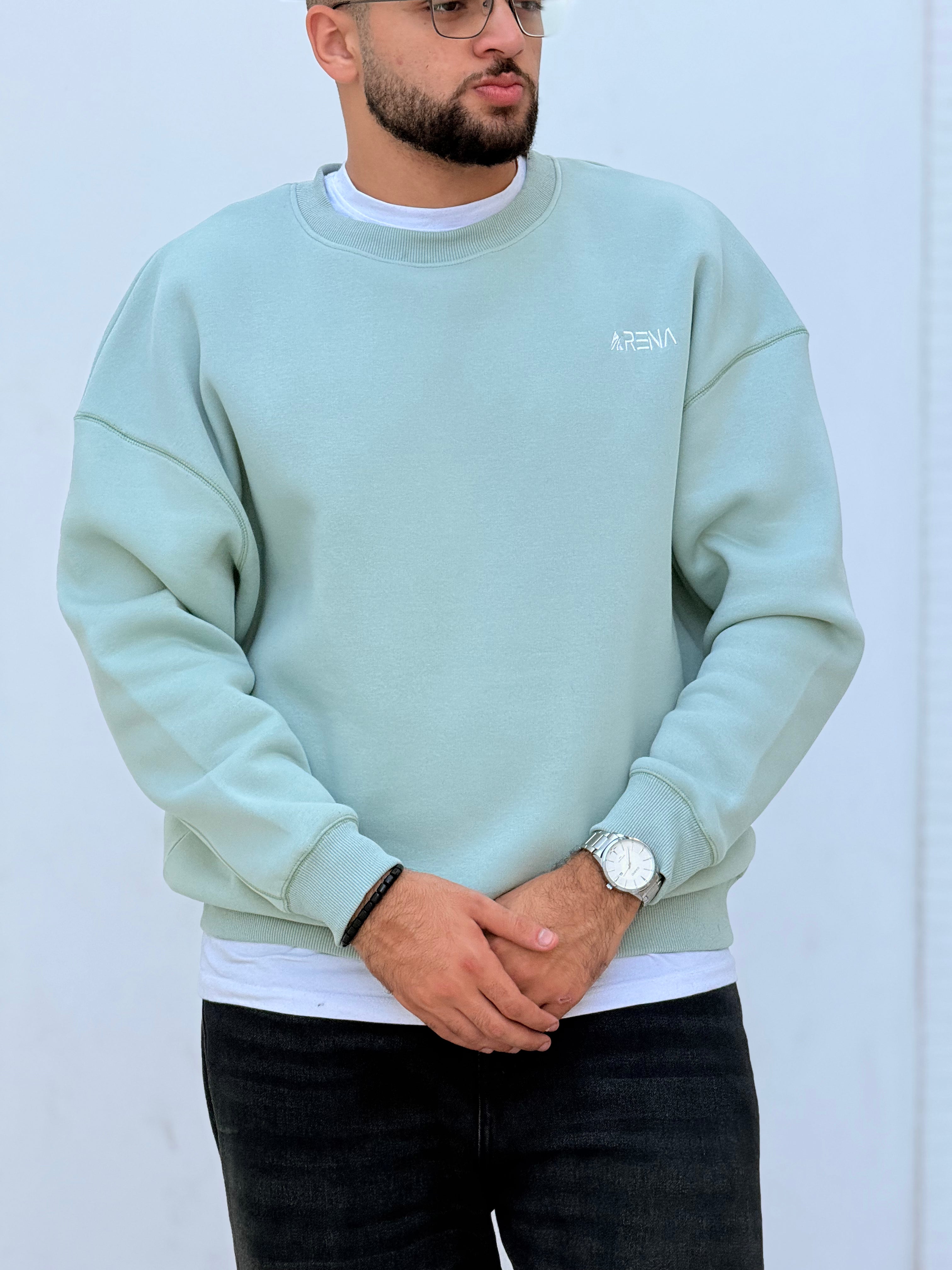 Mint green Round Oversized Hoodie