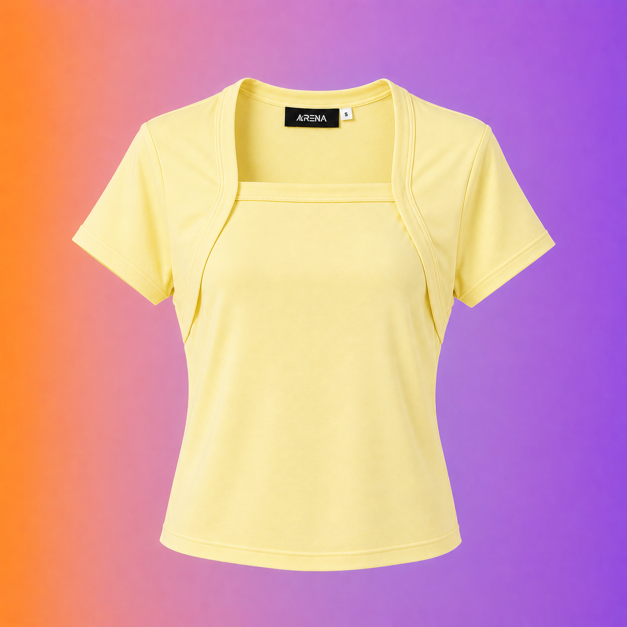Woman Top square neck short sleeve