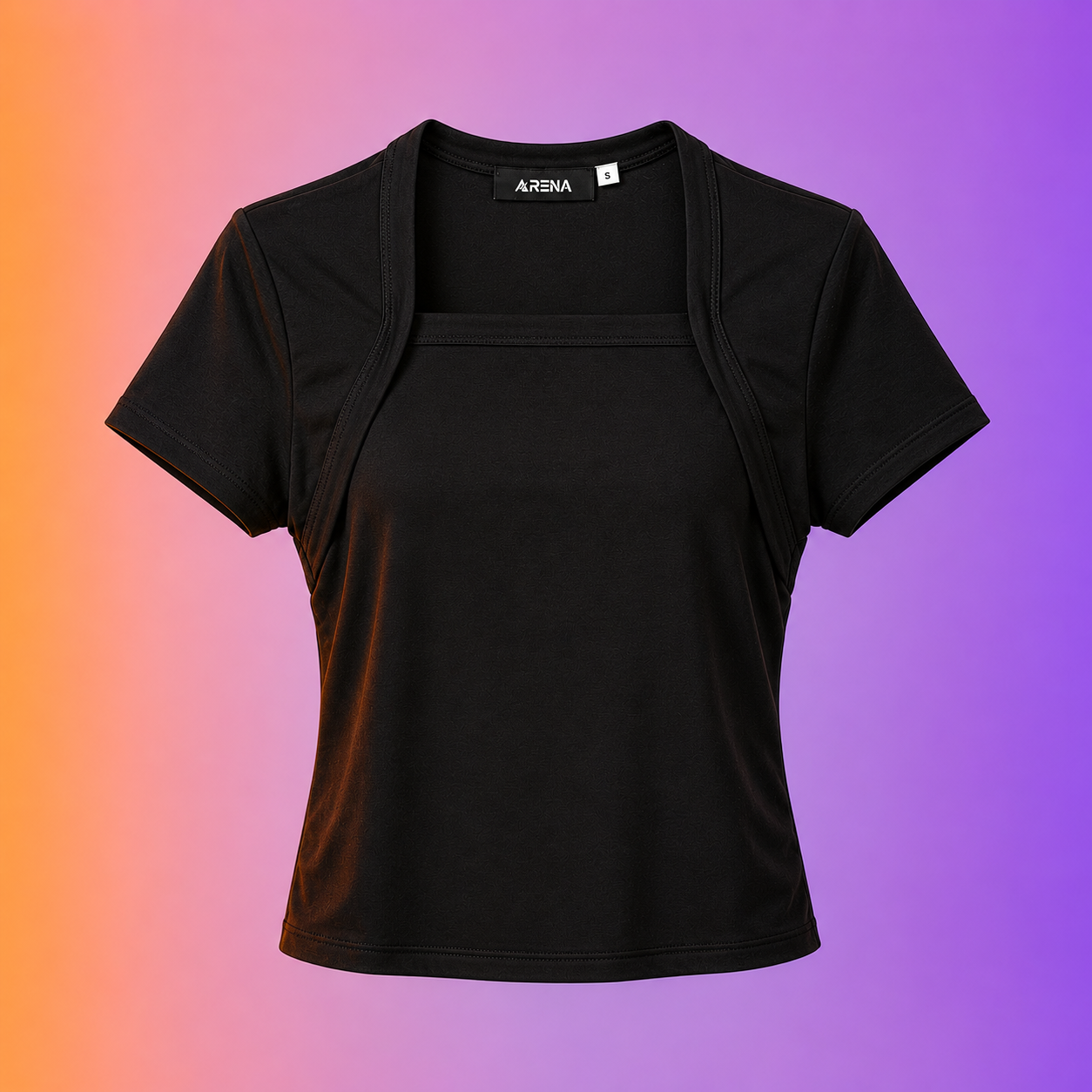 Woman Top square neck short sleeve