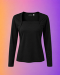 Woman Top square neck long sleeve