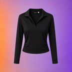 Woman top v neck long sleeve