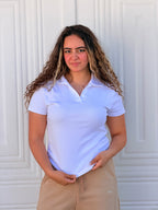 Woman top v neck short sleeve