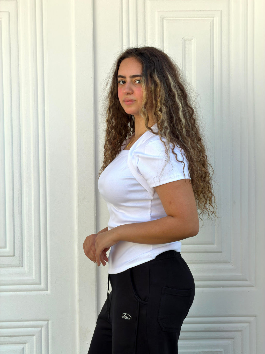 Women Top Square Neck Short Sleeve