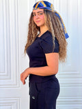 Women Top Square Neck Short Sleeve