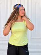Woman Top square neck short sleeve