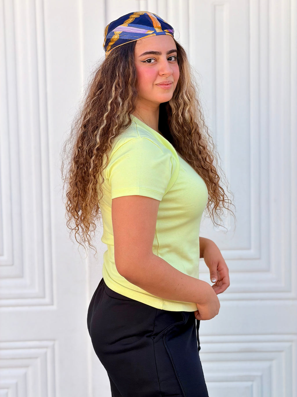 Woman Top Square Neck Short Sleeve