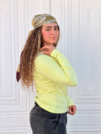 Woman Top square neck long sleeve