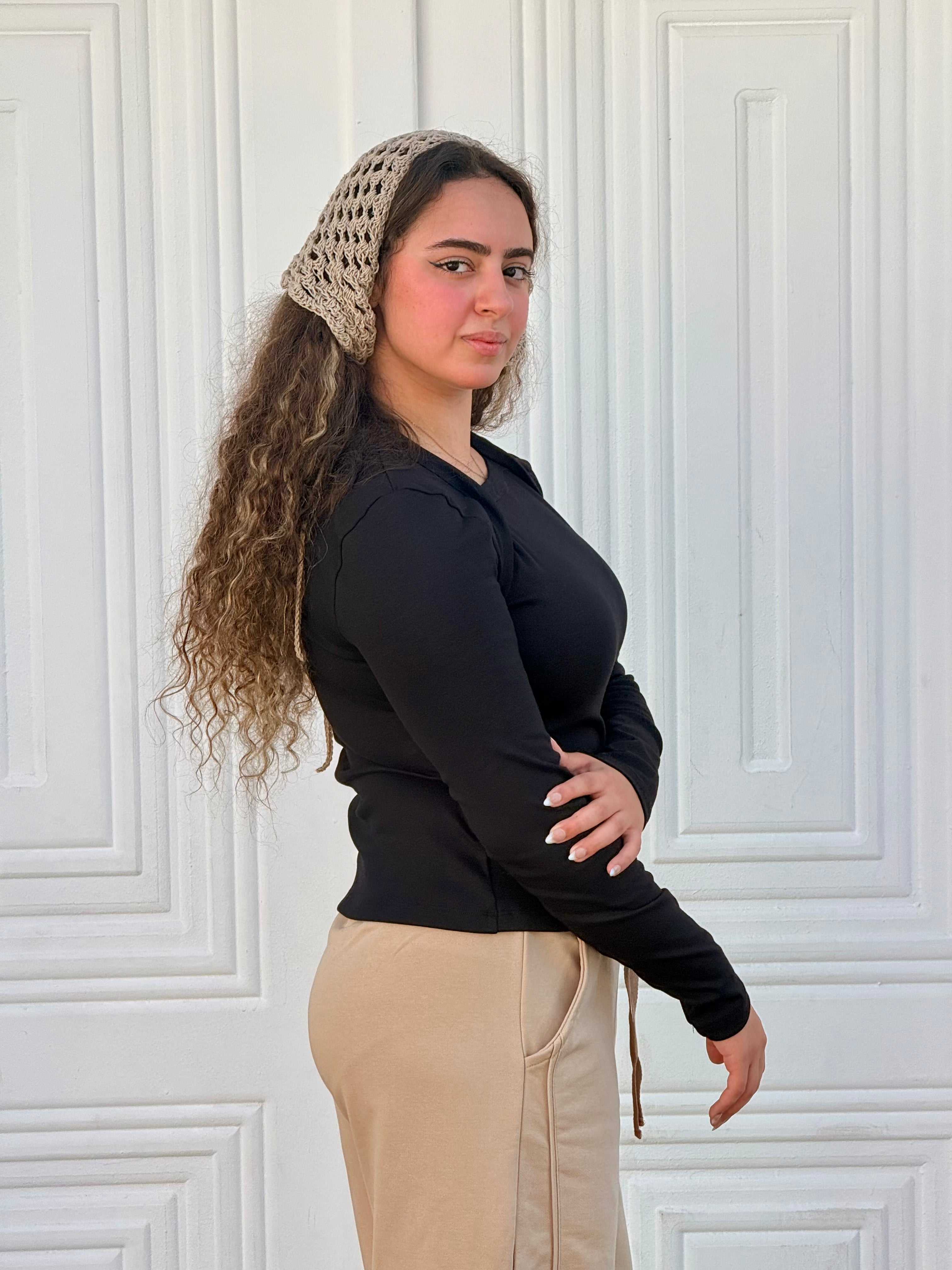 Woman Top square neck long sleeve