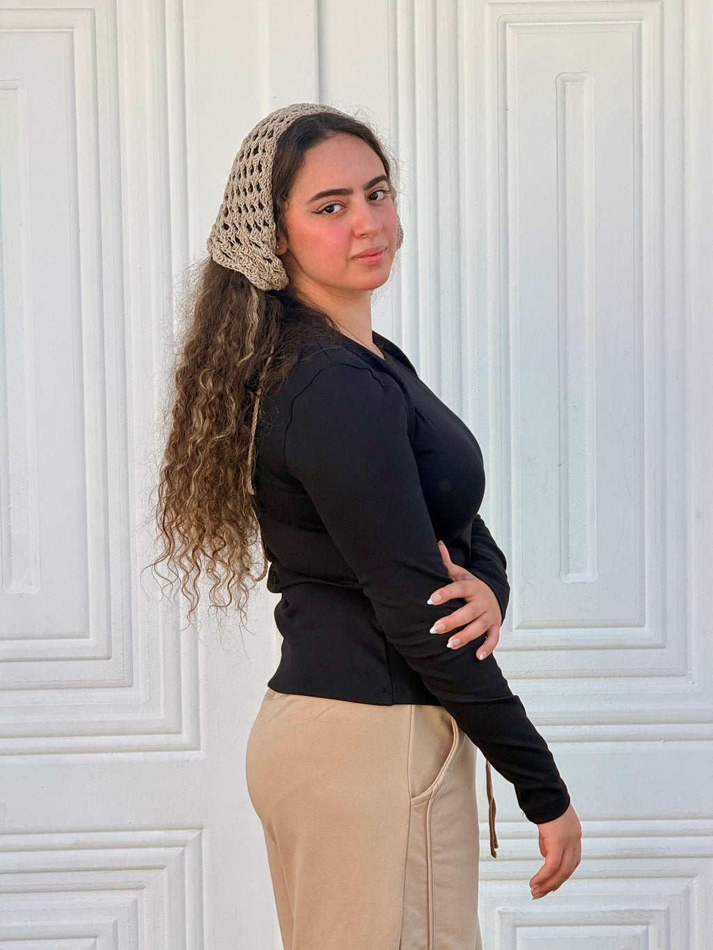 Woman Top square neck long sleeve