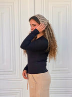 Woman Top square neck long sleeve