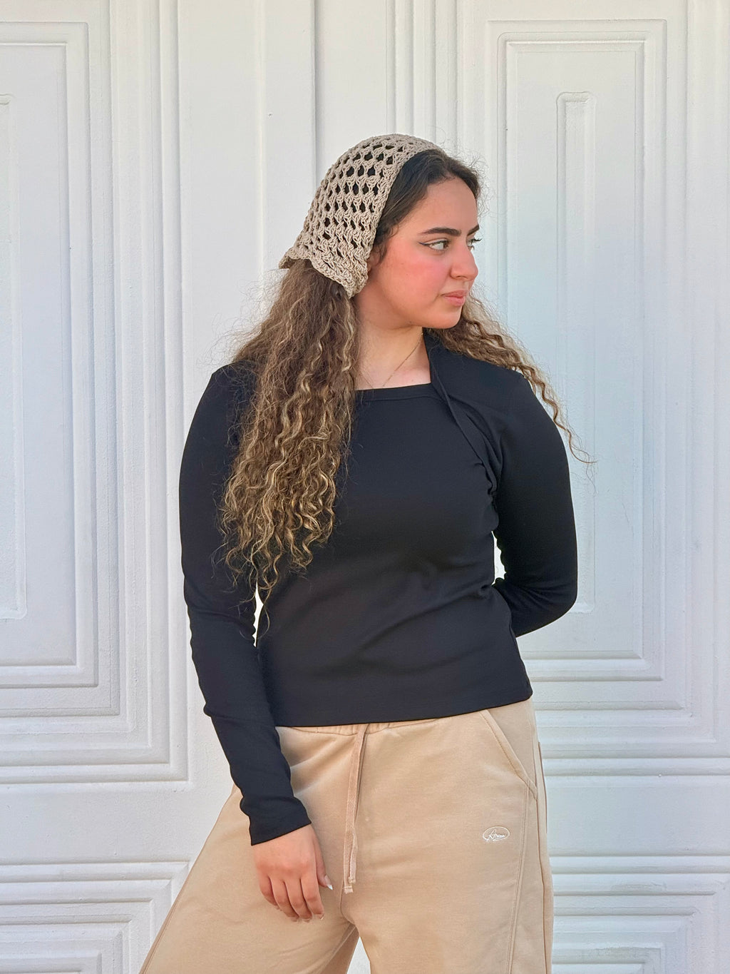 Woman Top square neck long sleeve