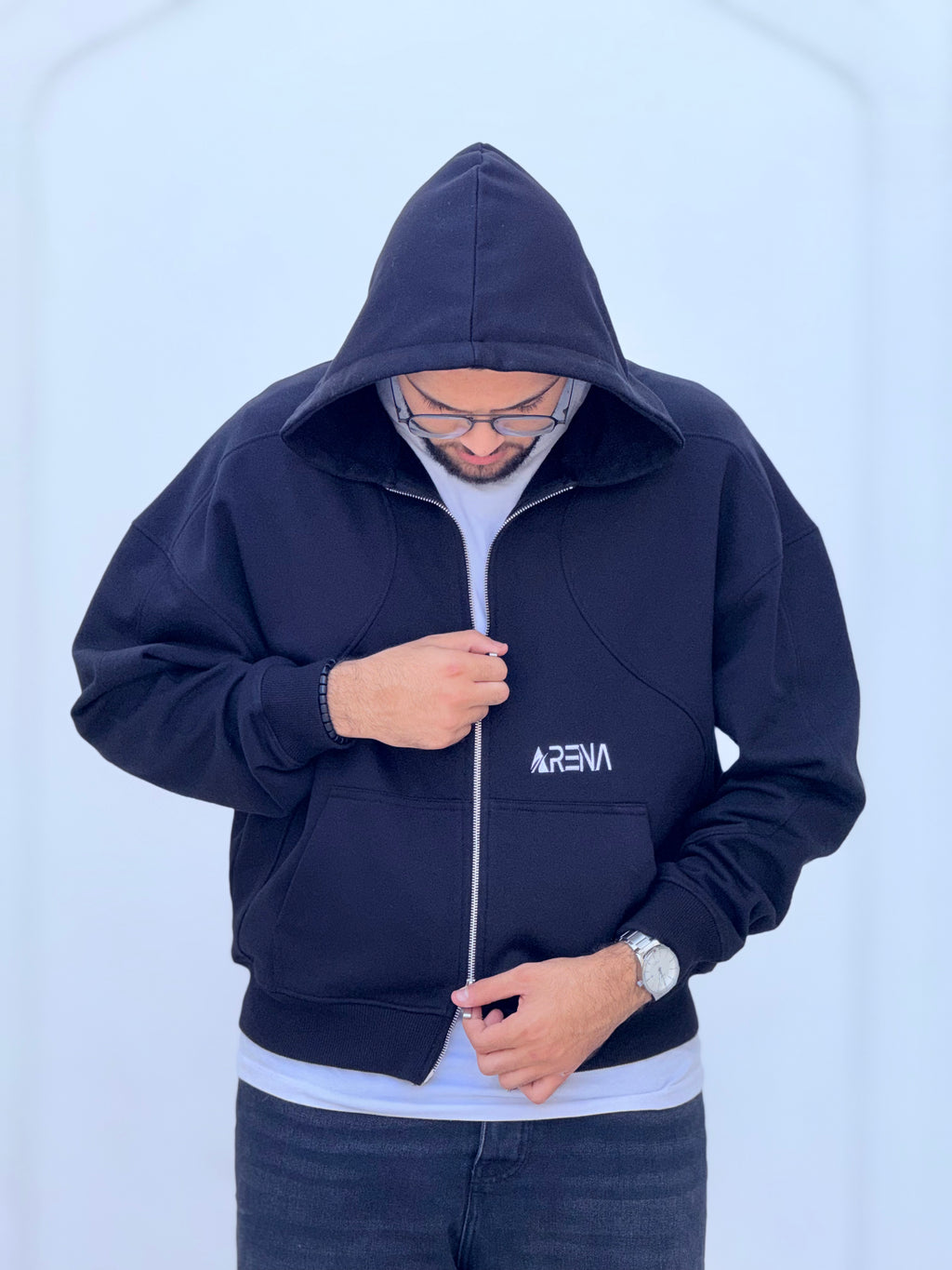 Zipper Hoodie Balck