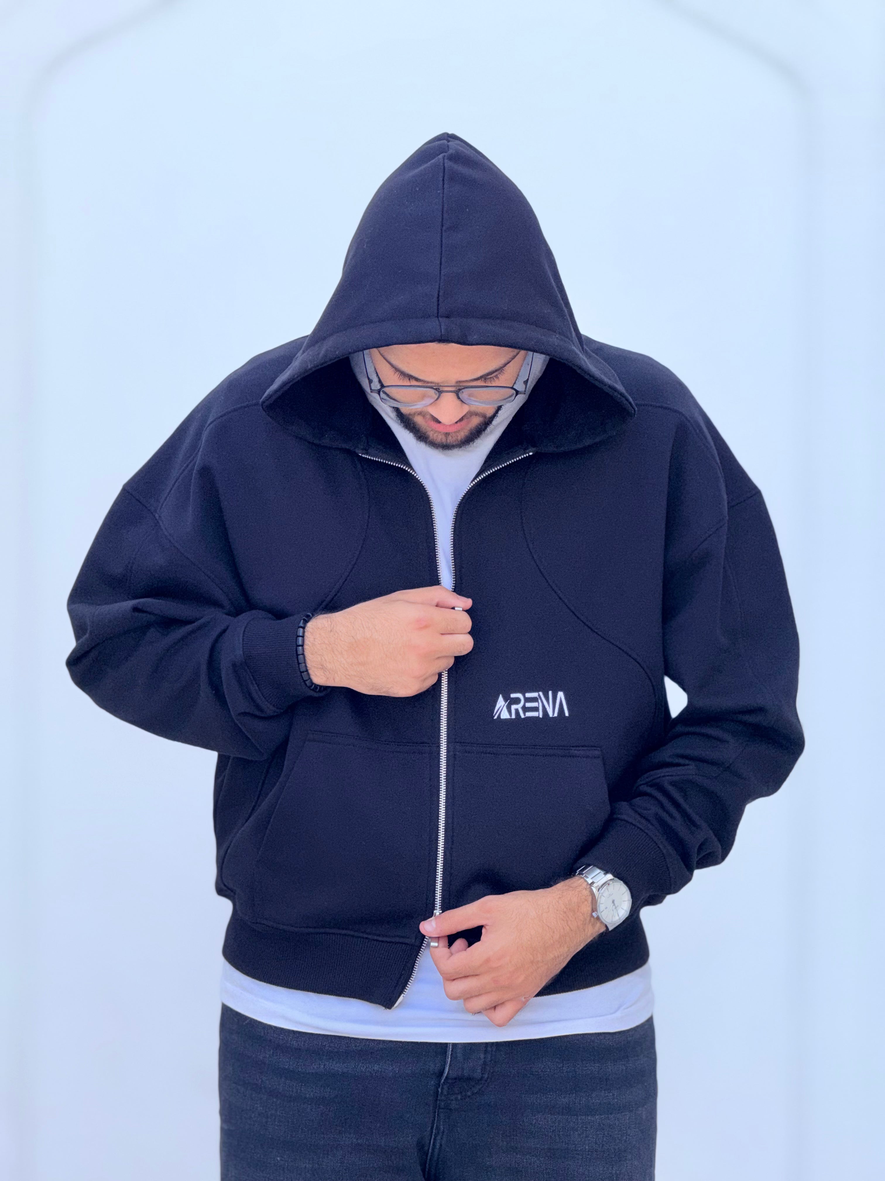Zipper Hoodie Balck